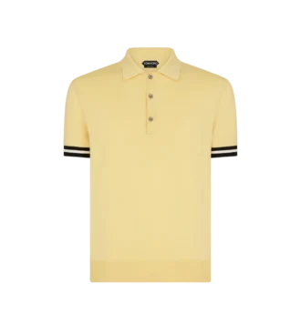 Contrast Piping Cotton Silk Polo