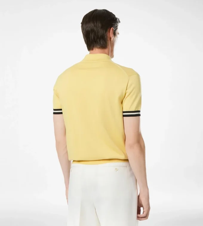 Contrast Piping Cotton Silk Polo