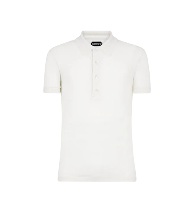Cotton Cashmere Short Sleeve Polo