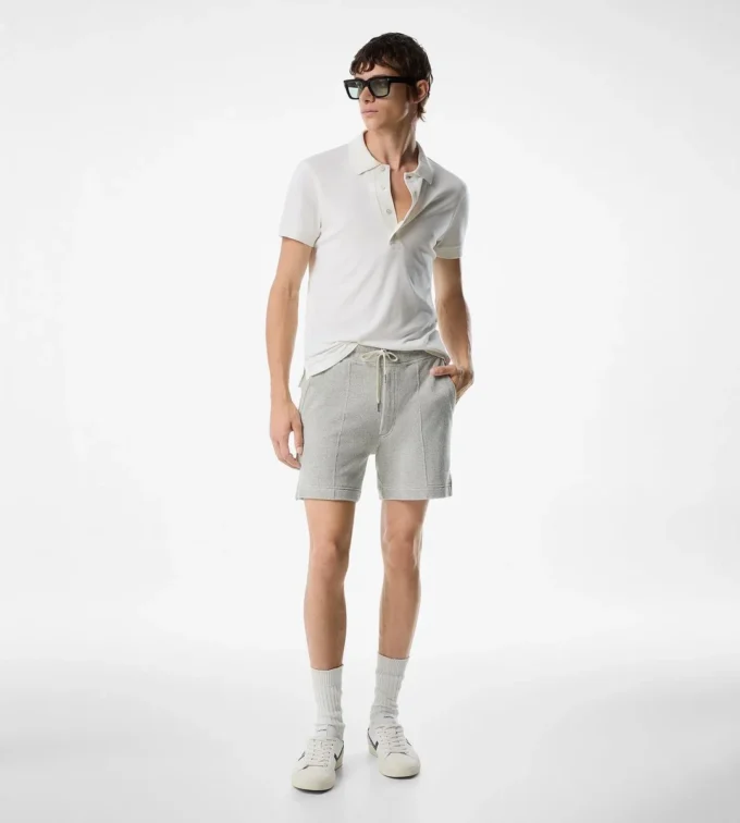 Cotton Cashmere Short Sleeve Polo