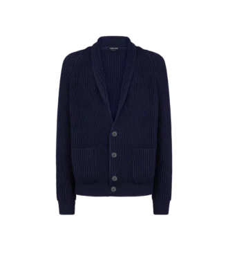 Cotton Silk Shawl Collar Cardigan