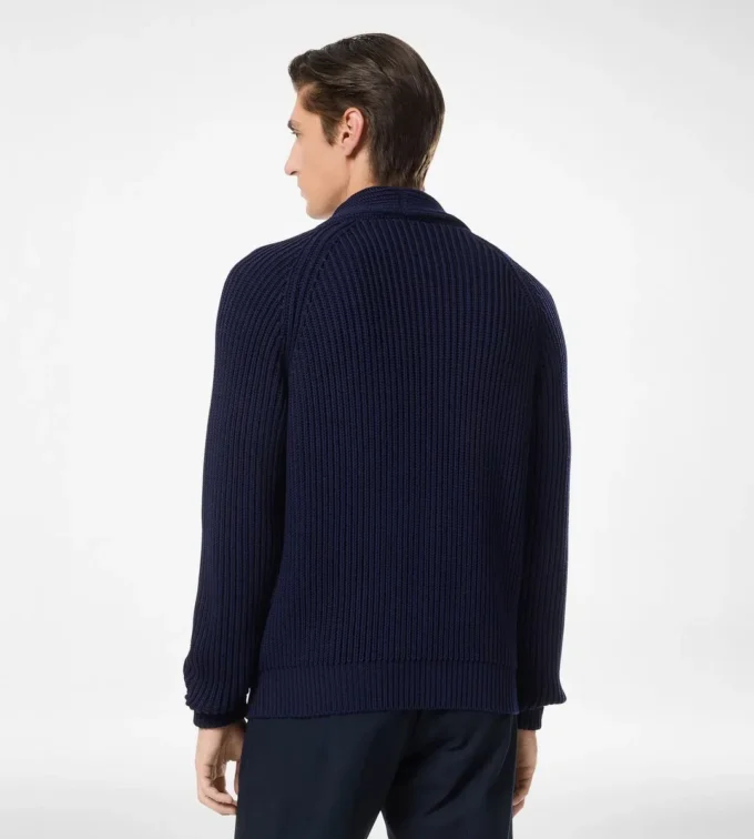 Cotton Silk Shawl Collar Cardigan
