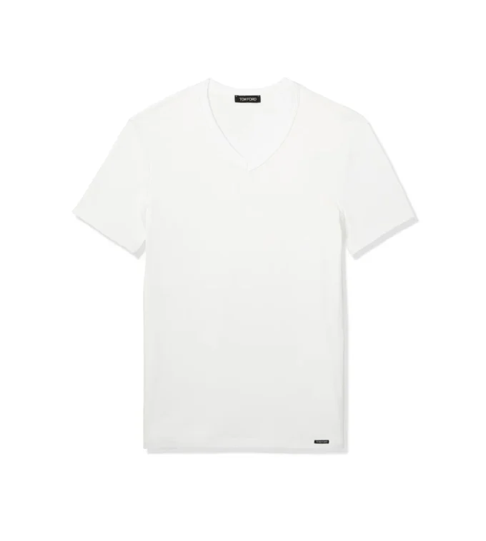 Cotton V-Neck T-Shirt