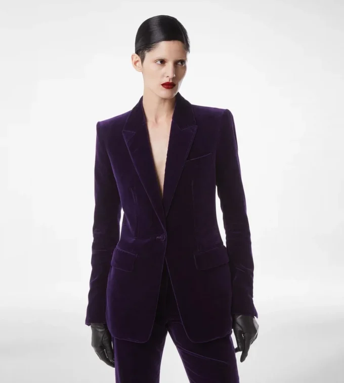 Cotton Velvet Single Breasted Jacket