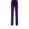 Cotton Velvet Tailored Straight Pants