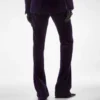 Cotton Velvet Tailored Straight Pants