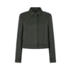 Cotton Viscose Twill Blouson with Piping Cotton Viscose Twill Blouson with Piping