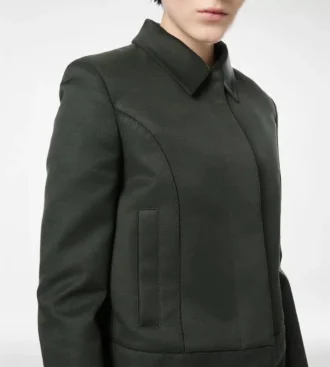 Cotton Viscose Twill Blouson with Piping