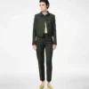 Cotton Viscose Twill Blouson with Piping Cotton Viscose Twill Blouson with Piping