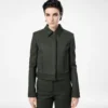 Cotton Viscose Twill Blouson with Piping Cotton Viscose Twill Blouson with Piping
