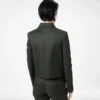Cotton Viscose Twill Blouson with Piping Cotton Viscose Twill Blouson with Piping
