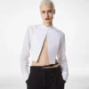 Cotton Voile Cropped Shirt