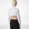 Cotton Voile Cropped Shirt