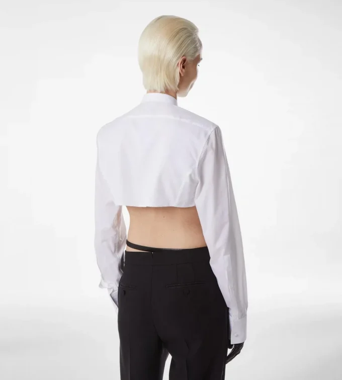 Cotton Voile Cropped Shirt