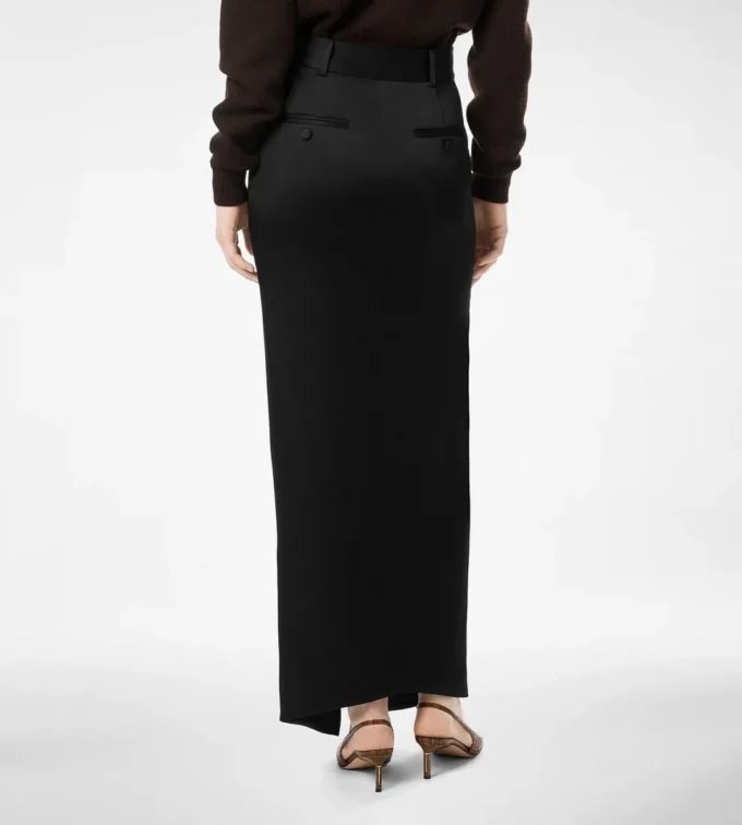 Crepe Envers Satin Tailored Skirt