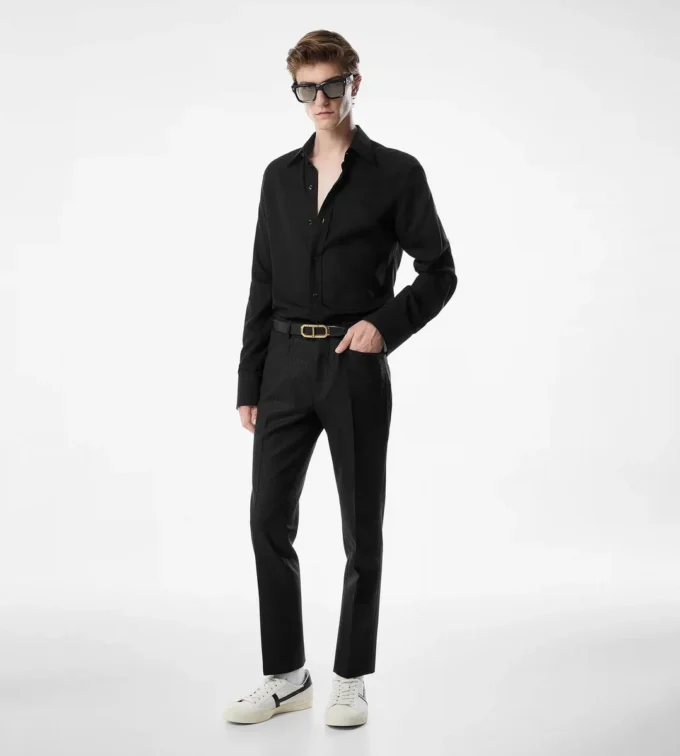 Crepe Satin Slim Fit Shirt