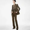 Croco Jacquard Single Breasted Peak Lapel Jacket Croco Jacquard Single Breasted Peak Lapel Jacket