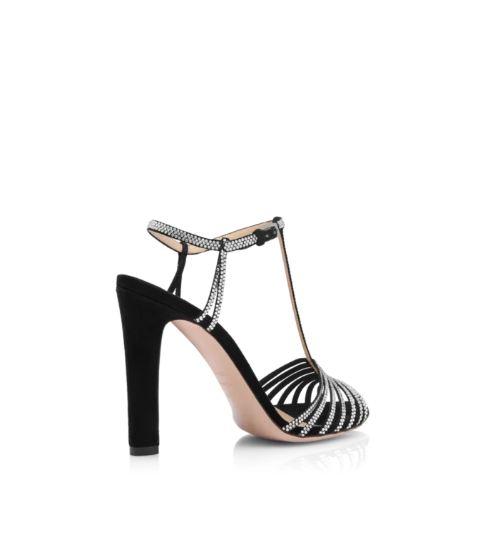 Crystal-Embellished Suede Leather Jerry Sandal Crystal-Embellished Suede Leather Jerry Sandal