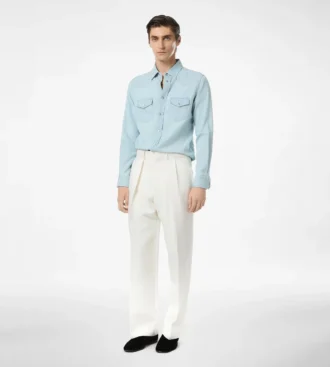 Denim Chambray Western Shirt