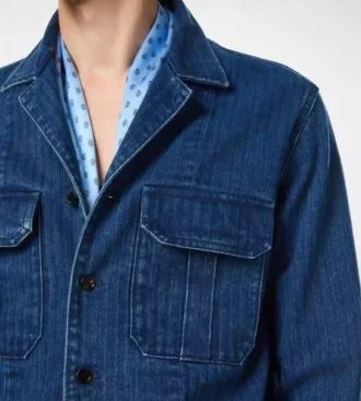 Denim Herringbone Overshirt