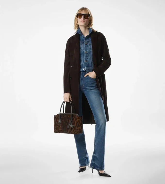 Double Breasted Belted Suede Coat Double Breasted Belted Suede Coat