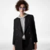 Double Breasted Peak Lapel Cashmere Jacket Double Breasted Peak Lapel Cashmere Jacket