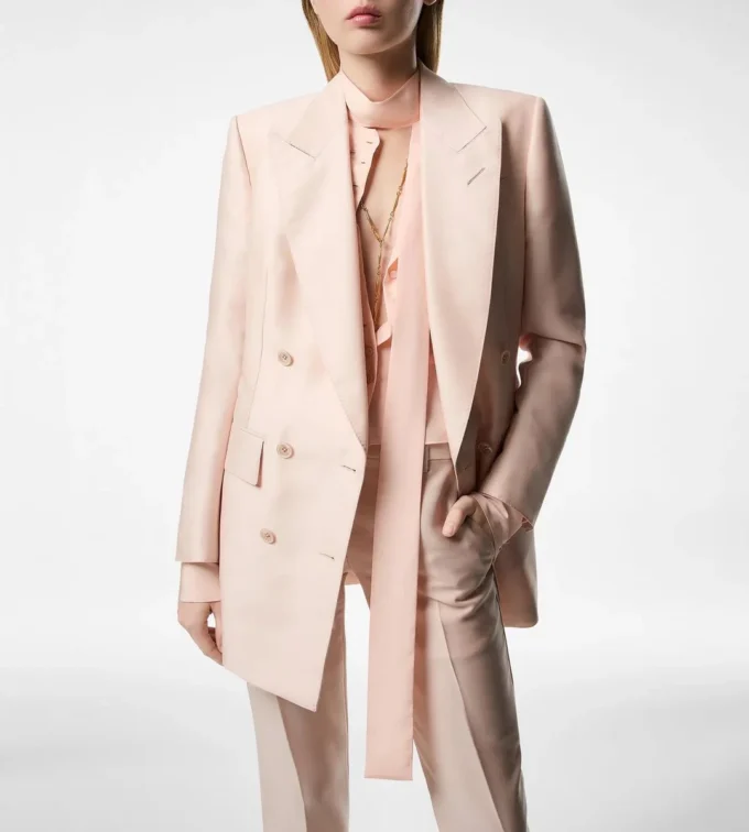 Double Breasted Peak Lapel Jacket Double Breasted Peak Lapel Jacket