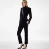 Double Breasted Peak Lapel Velvet Tuxedo Jacket