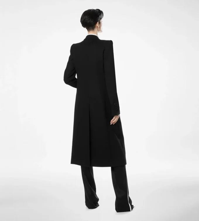 Double Face Light Wool Single Breasted Evening Coat Double Face Light Wool Single Breasted Evening Coat