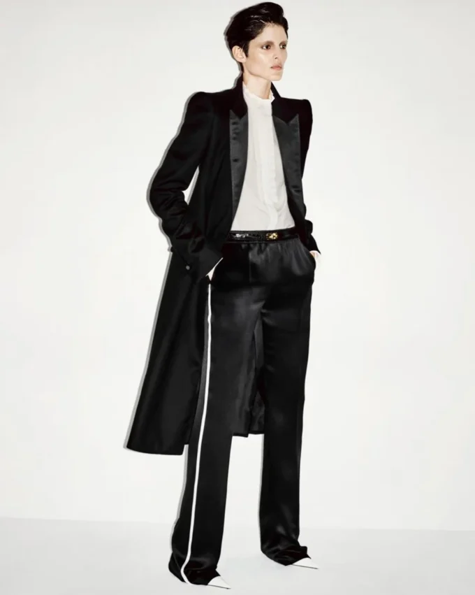 Double Face Light Wool Single Breasted Evening Coat Double Face Light Wool Single Breasted Evening Coat