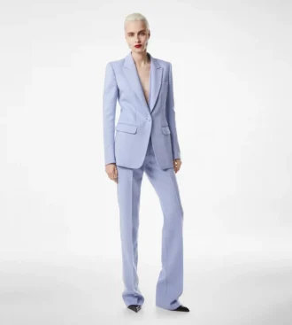 Double Face Light Wool Tailored Straight Pants