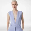Double Face Light Wool V-Neck Bodysuit Double Face Light Wool V-Neck Bodysuit