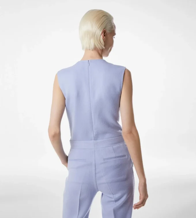 Double Face Light Wool V-Neck Bodysuit Double Face Light Wool V-Neck Bodysuit
