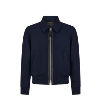 Double Face Twill Collar Blouson