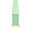Double Georgette Stretch Silk Asymmetric Strapless Cocktail Dress