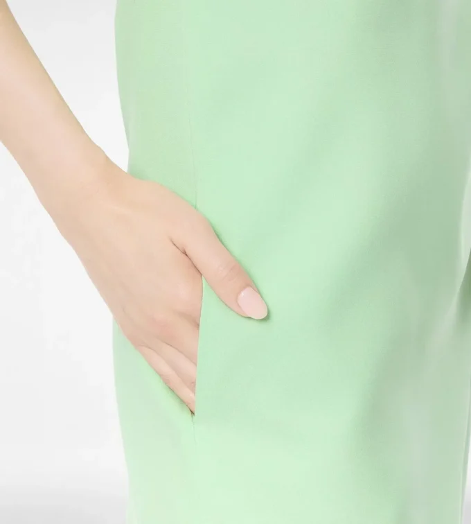 Double Georgette Stretch Silk Asymmetric Strapless Cocktail Dress