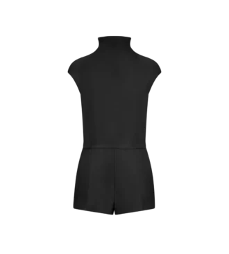 Double Silk Duchesse Playsuit with Cut-Out