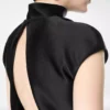 Double Silk Duchesse Playsuit with Cut-Out