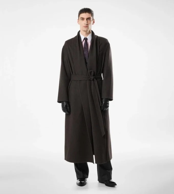 Double Splittable Cashmere Shawl Coat