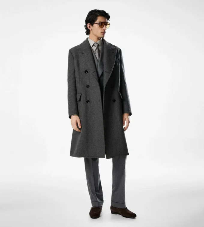 Double Splittable Herringbone Coat Double Splittable Herringbone Coat