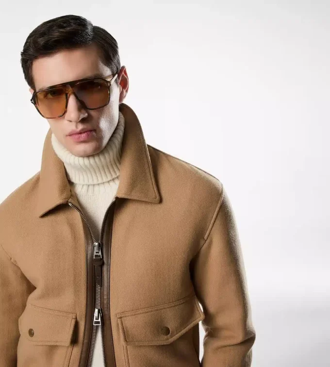 Double Splittable Shearling Collar Blouson