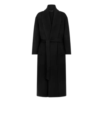Double Splittable Wool Cashmere Shawl Coat