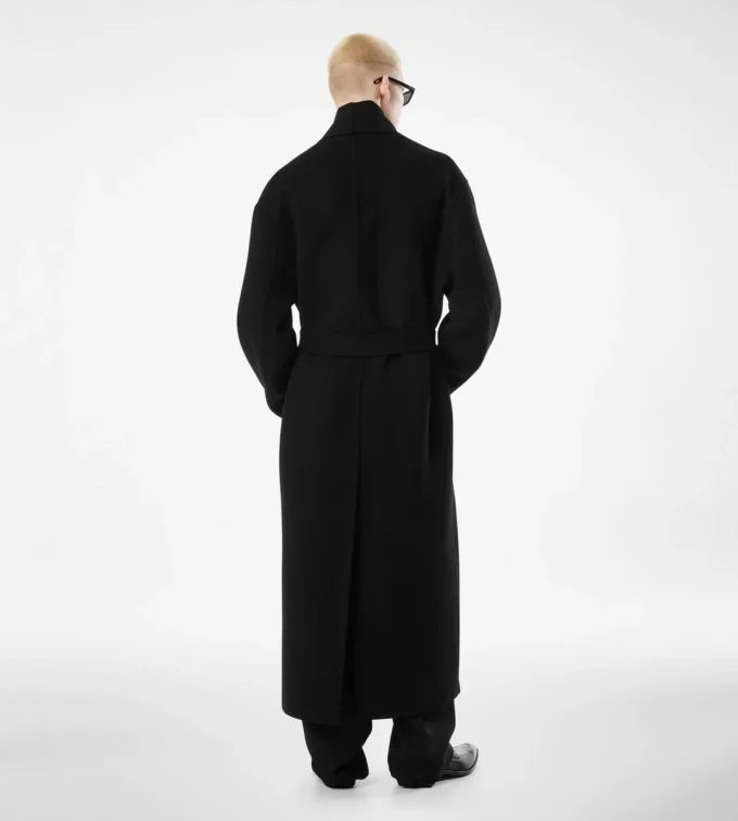 Double Splittable Wool Cashmere Shawl Coat