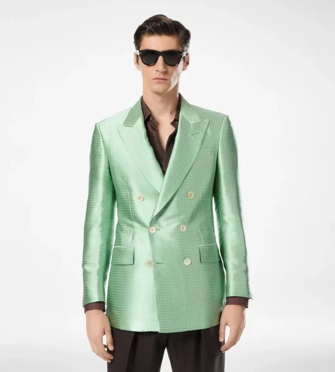 Duchesse Polka Dot Jaquard Jacket