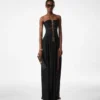 Evening Dress with Drawstrings and Cut Out Details