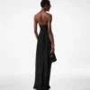 Evening Dress with Drawstrings and Cut Out Details