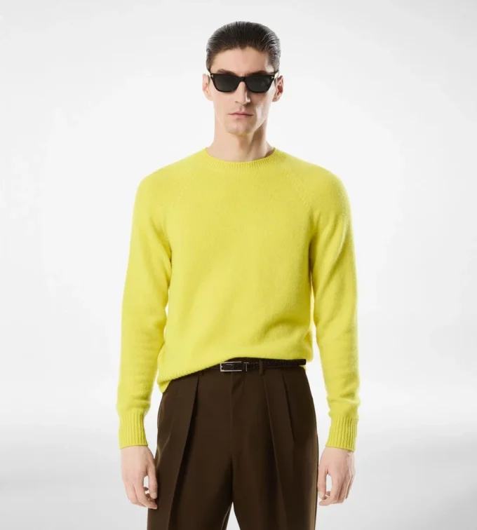Felted Cashmere Crew Neck