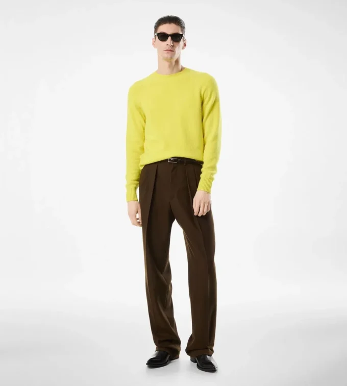 Felted Cashmere Crew Neck