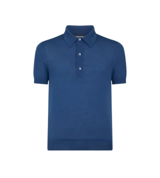Fine Gauge Cashmere Silk Knit Polo