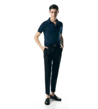 Fine Gauge Cashmere Silk Polo